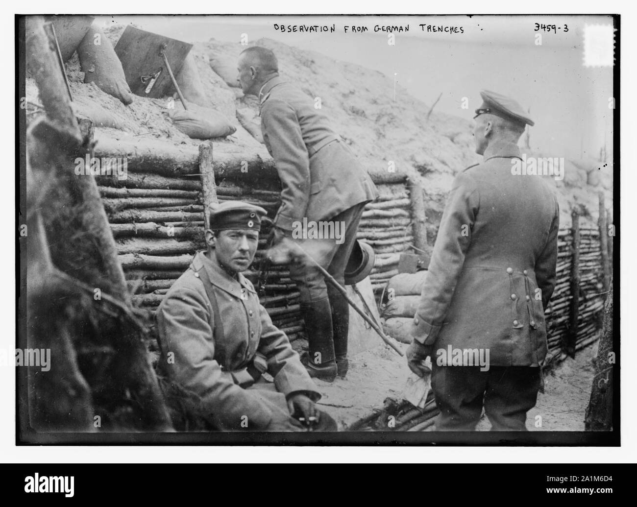 Beobachtung von deutschen Gräben Stockfoto