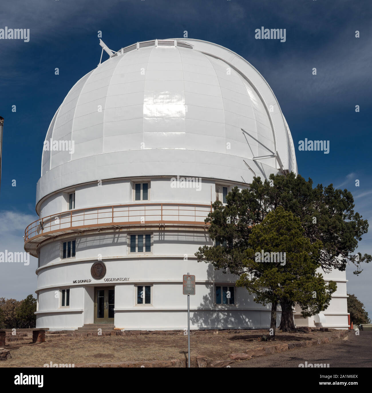 Sternwarte Gehäuse die Otto Struve Teleskop am McDonald Observatory, eine Sternwarte in der Nähe der Ortschaft von Fort Davis in Jeff Davis County, Texas Stockfoto