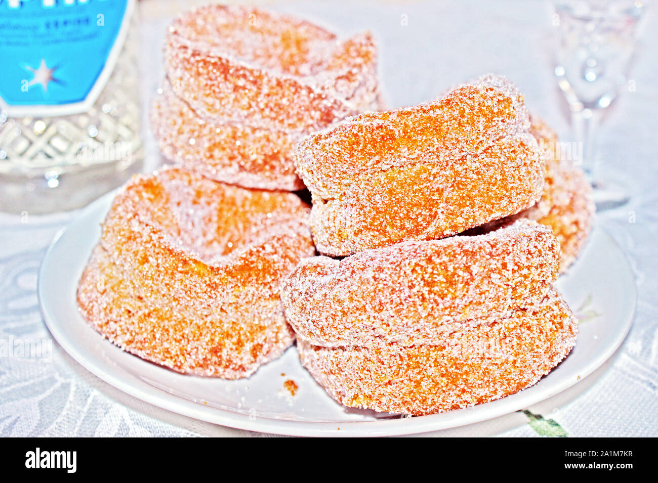 Roscas fritas. Gebratene Gewinde Stockfoto