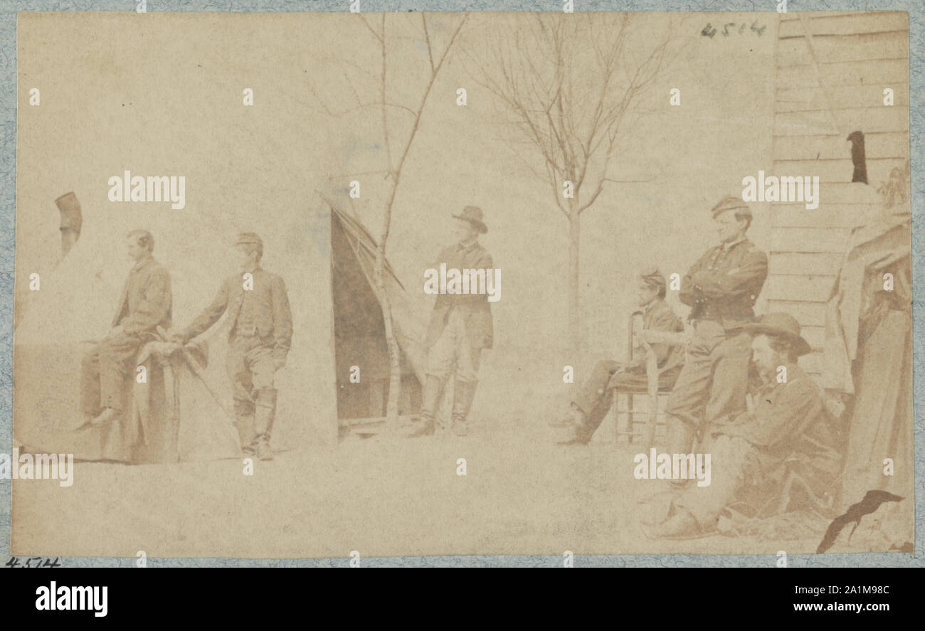 Offiziere des 15 Pa. Kavallerie Stockfoto