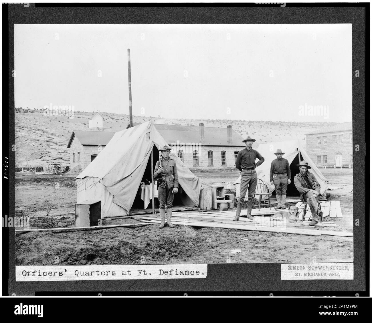 Die Quartiere der Offiziere an Ft. Defiance/Simeon Schwemberger, St. Michaels, Ariz. Stockfoto