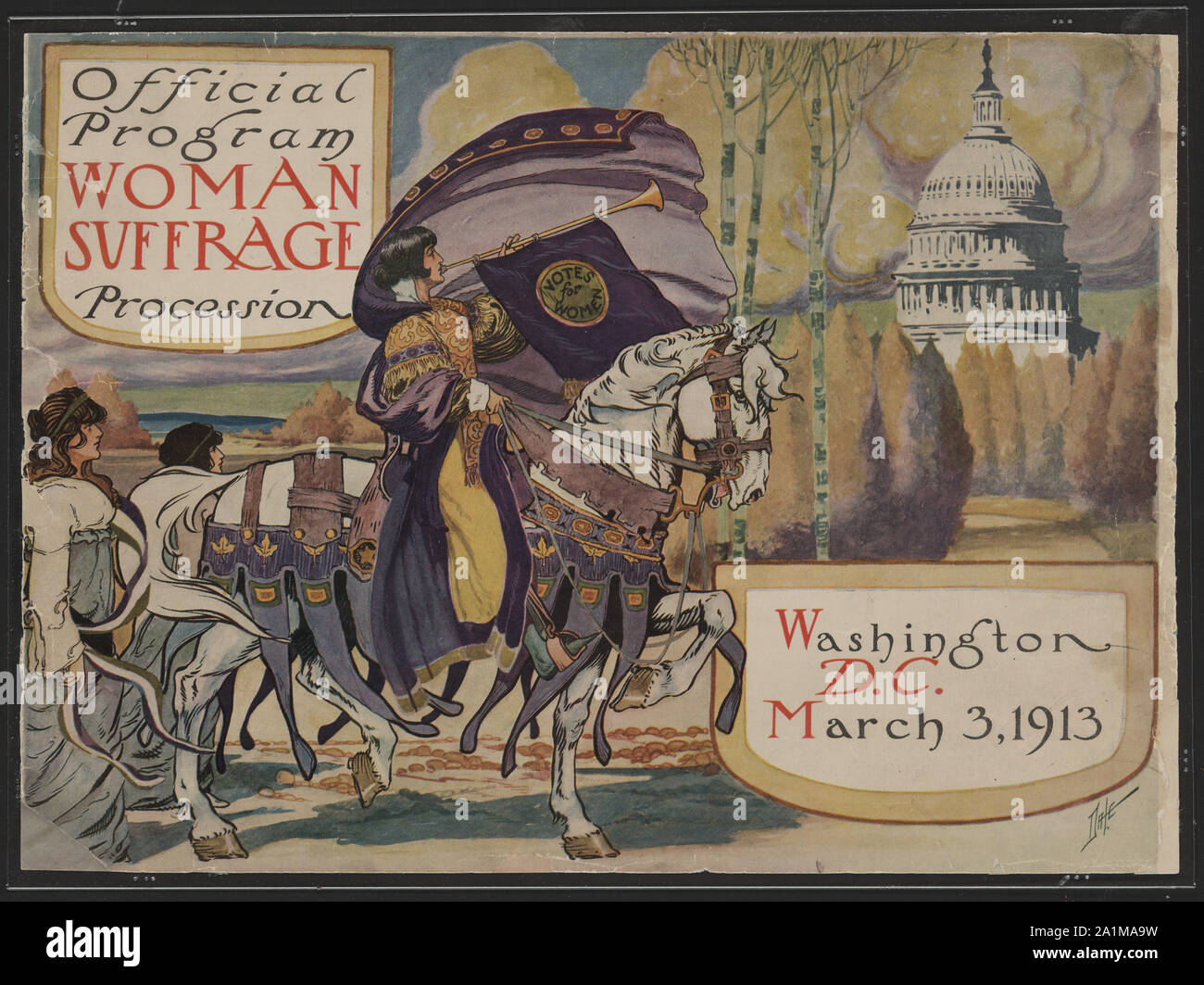Offizielle Programm - Frau Wahlrecht Prozession, Washington, D.C. März 3, 1913/Dale. Stockfoto