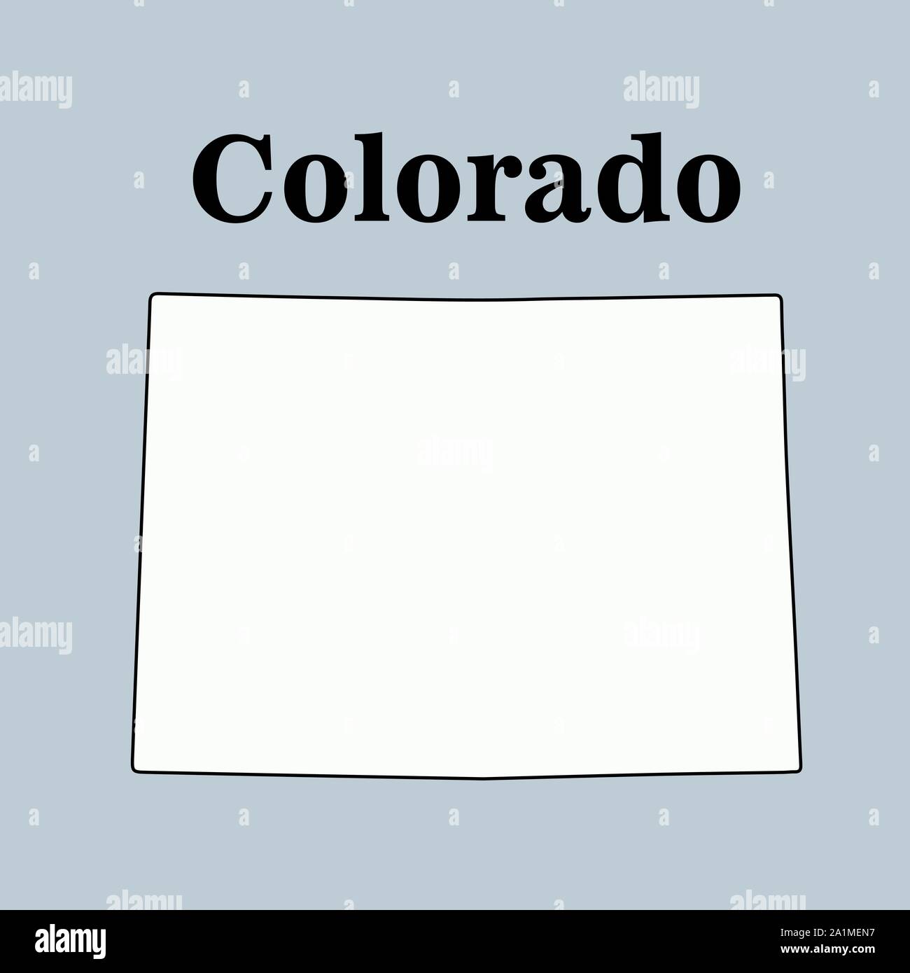 Karte Colorado USA Karte. Vector Illustration eps 10. Stock Vektor