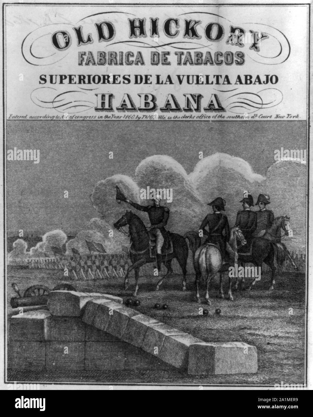 Old Hickory - Fabrica de tobacos - Superiores de La Vuelta Abajo - Habana Stockfoto
