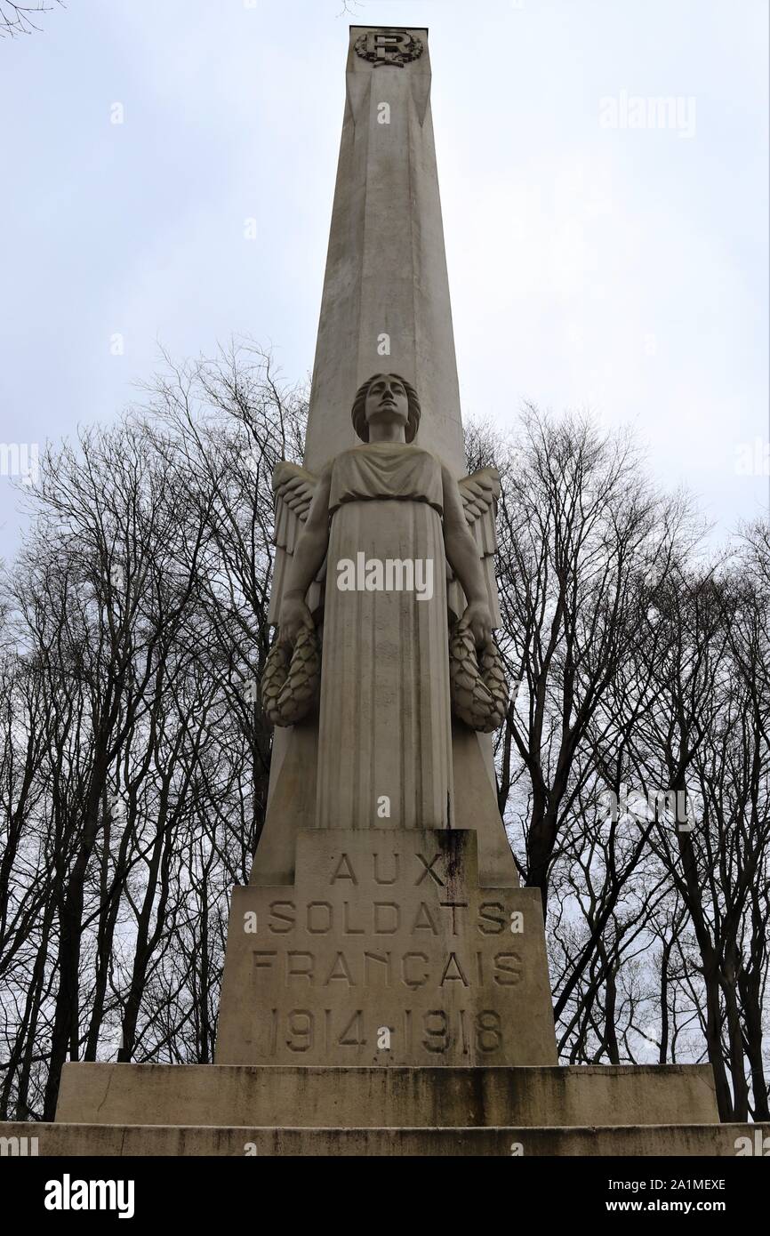Monument aux soldats français Kemmelberg Gedenkstätte bei Ypern / Ieper Flandern Stockfoto