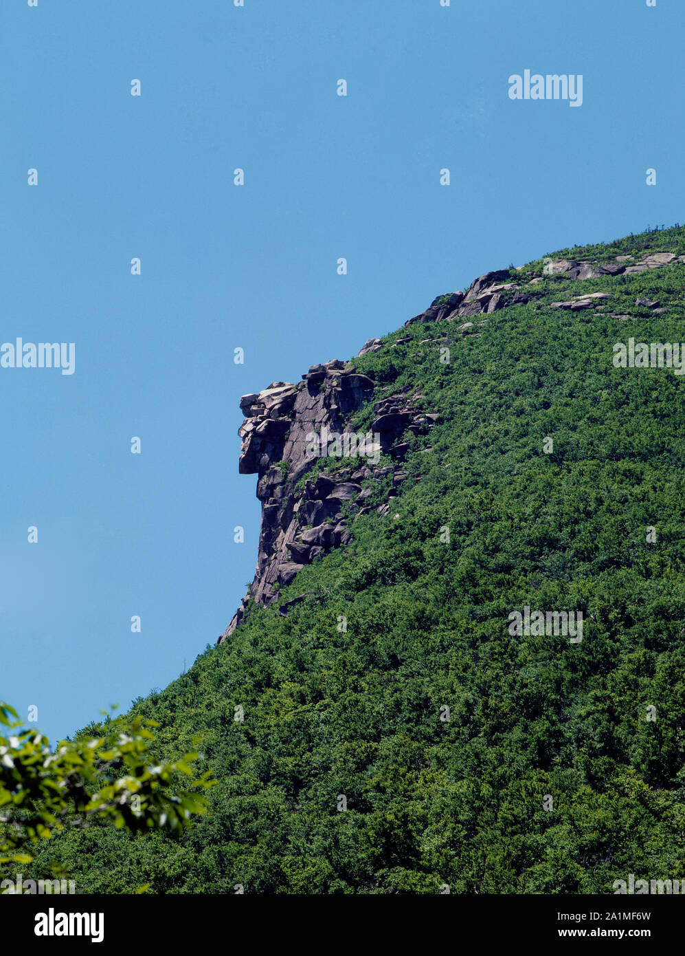 Alter Mann im Berg erinnert, New Hampshire Stockfoto