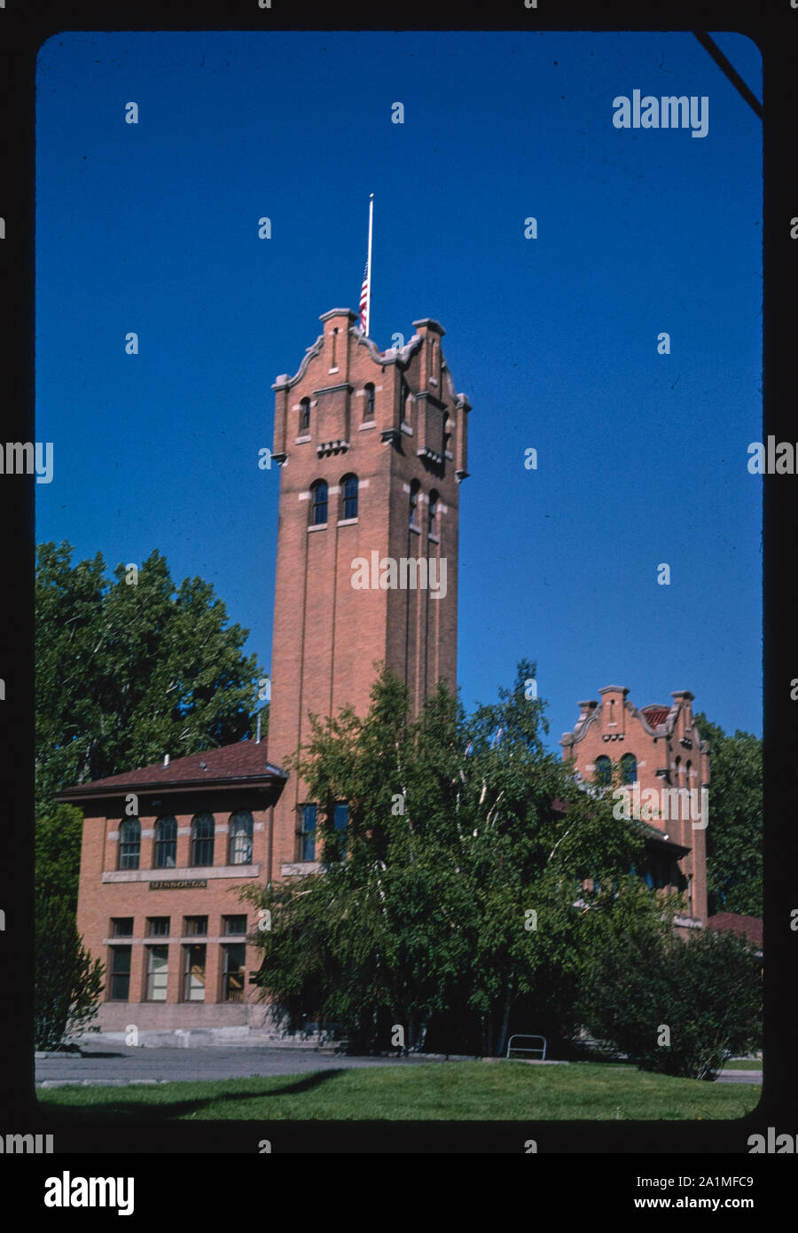 Alte Milwaukee Road Bahnhof, Missoula, Montana Stockfoto