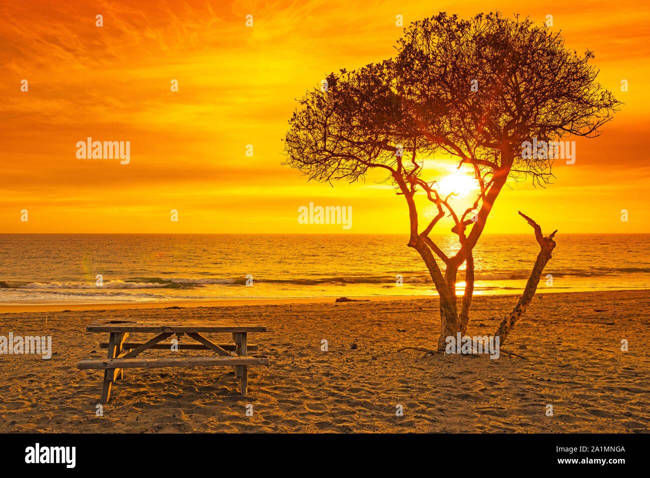 RJ Stile Landschaftsfotografie California Beach Sonnenuntergang Fotos Bilder ocean Stockfoto