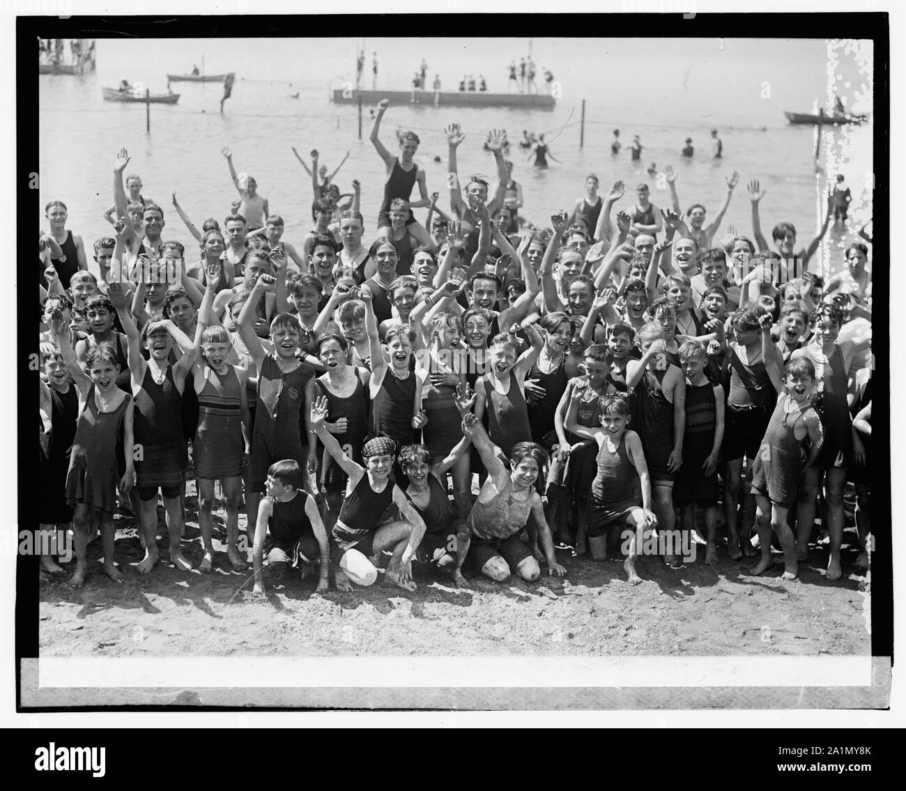 Eröffnung der Badestrand Stockfoto