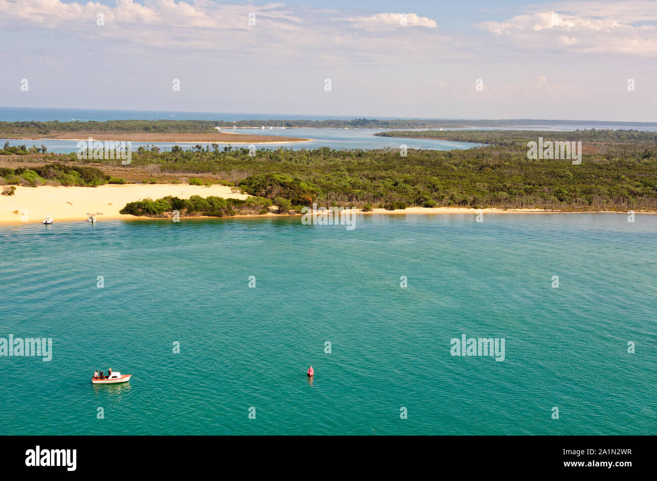 Flannagans Insel-Wasserstraße in Lakes Entrance, Victoria, Australien Stockfoto