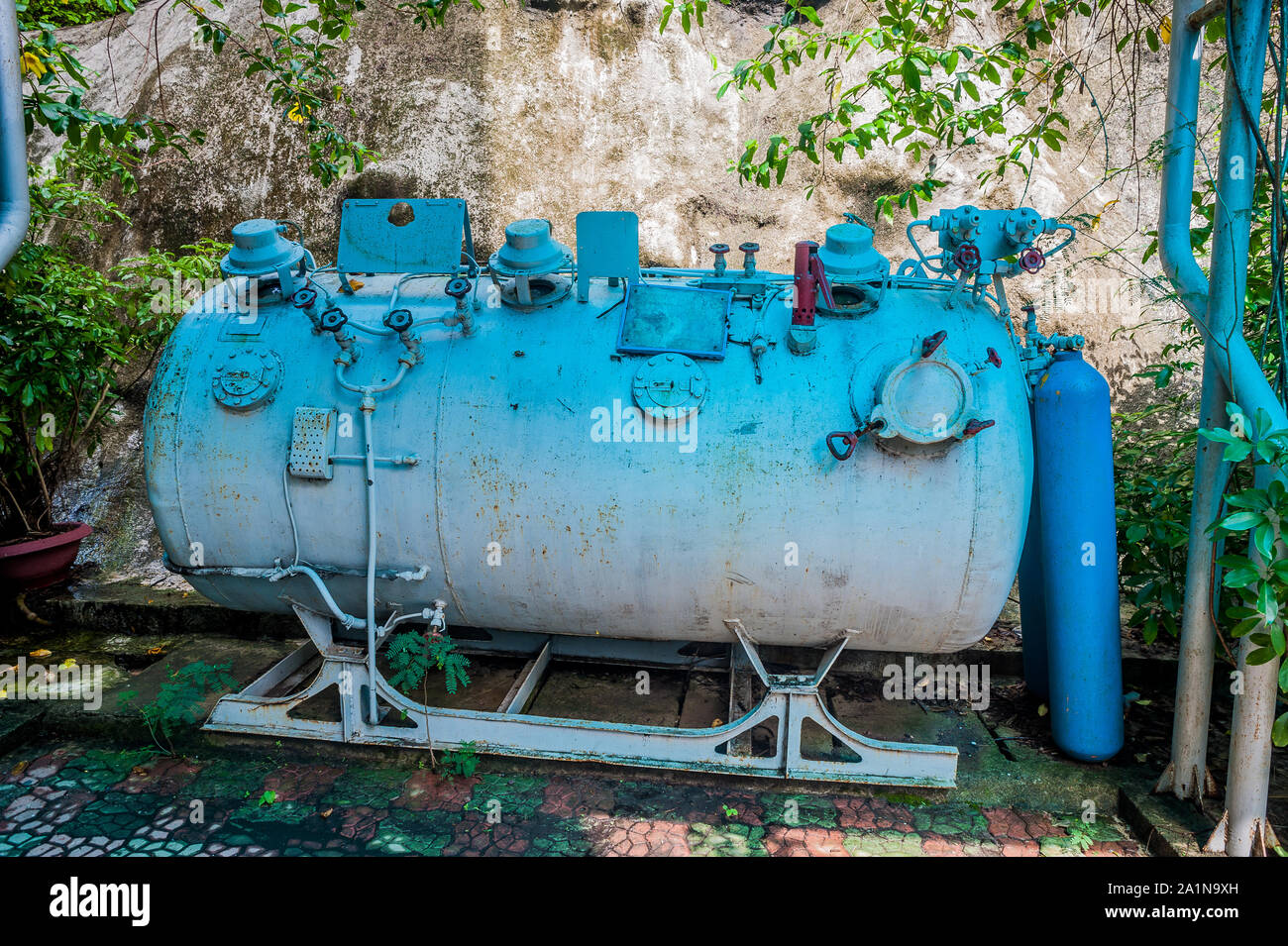 Alte Druckkammer Stockfoto