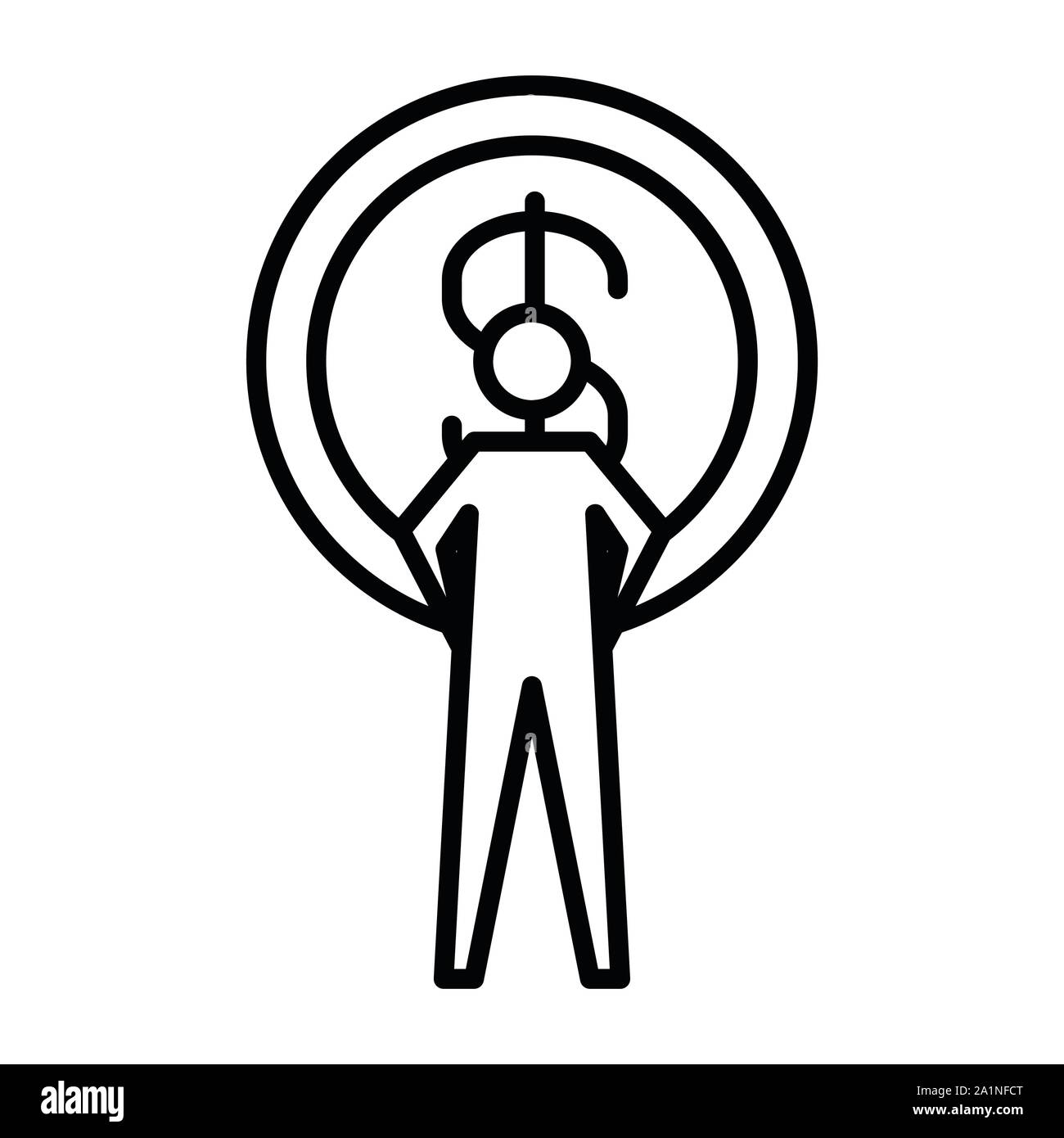 Geld Symbol, Vector Illustration, Business Überblick Stock Vektor