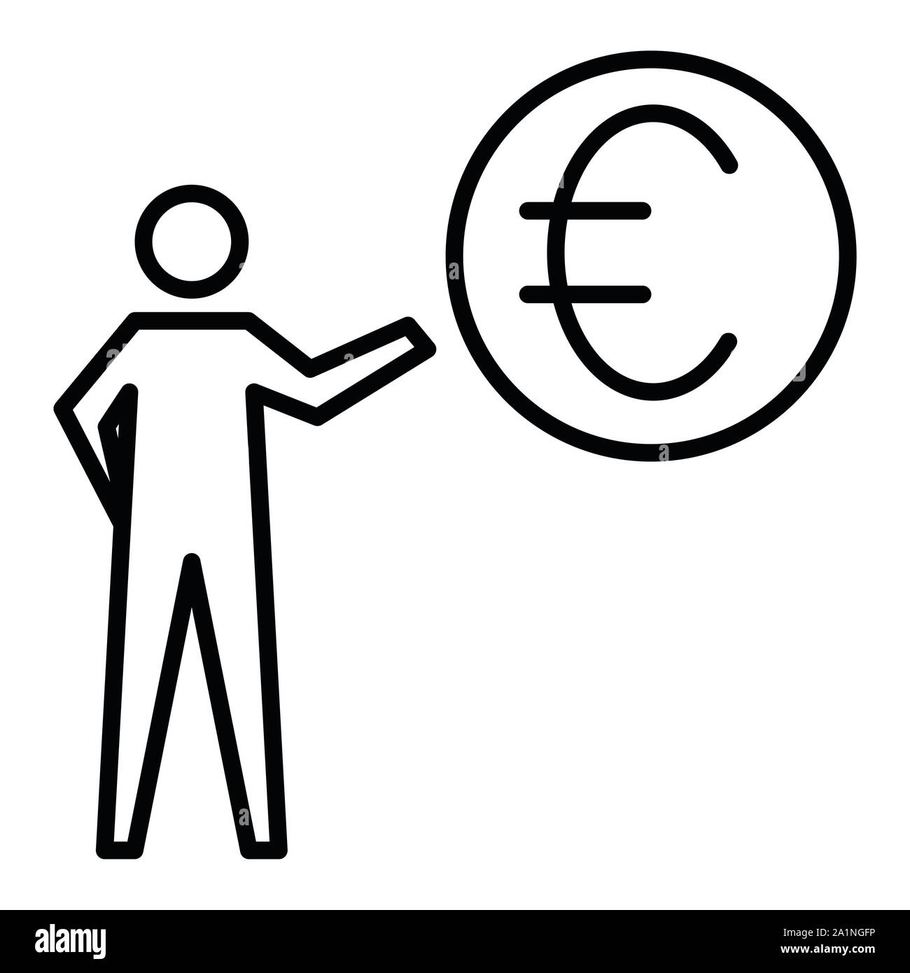 Geld Symbol, Vector Illustration, Business Überblick Stock Vektor