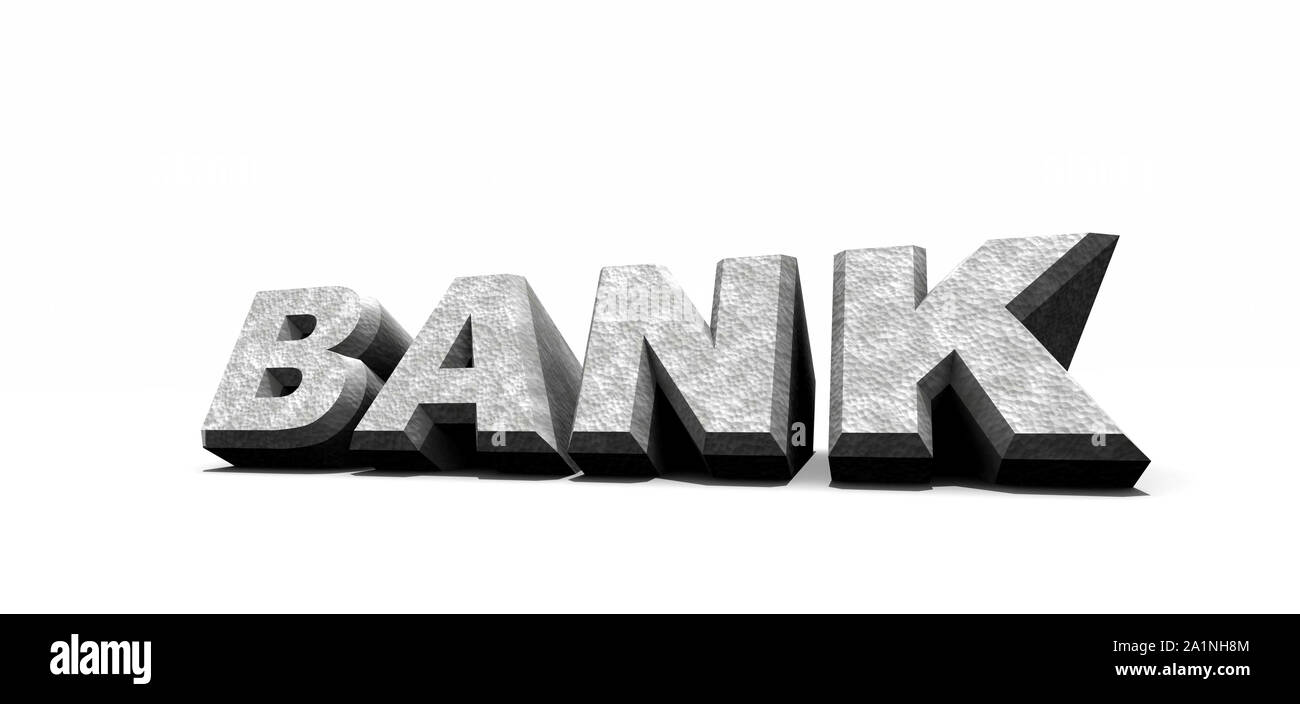 Bank Wort, 3d-animation Kunst Stockfoto