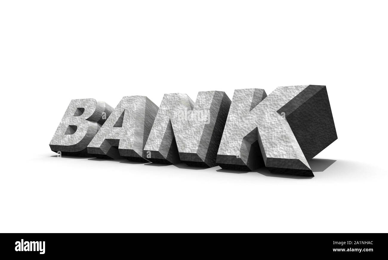 Bank Wort, 3d-animation Kunst Stockfoto