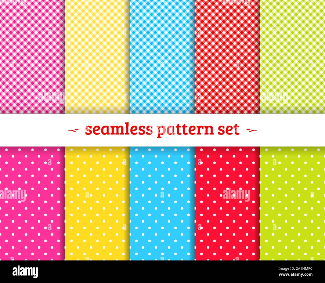 Feder geometrische nahtlose Muster set Vektor Stock Vektor
