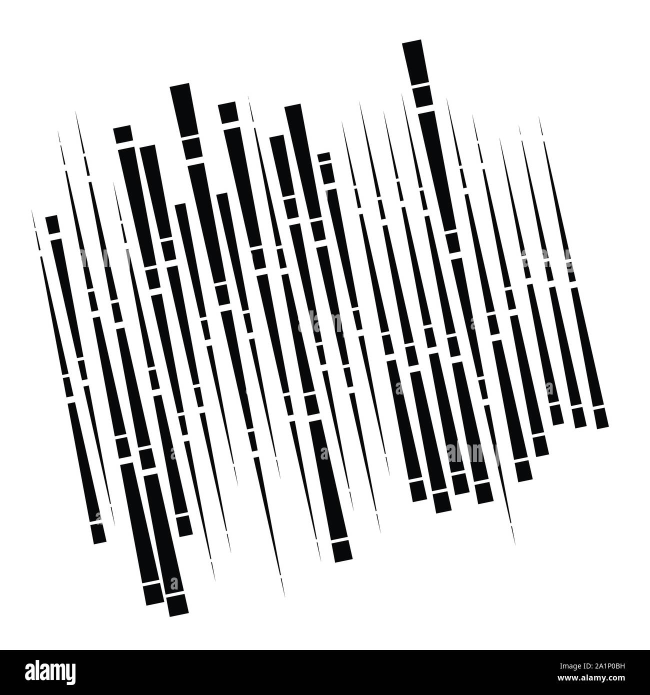 Random segmentiert. Dynamische gestrichelte Linien Muster, unregelmäßige Streifen. abstrakte geometrische Design Stock Vektor