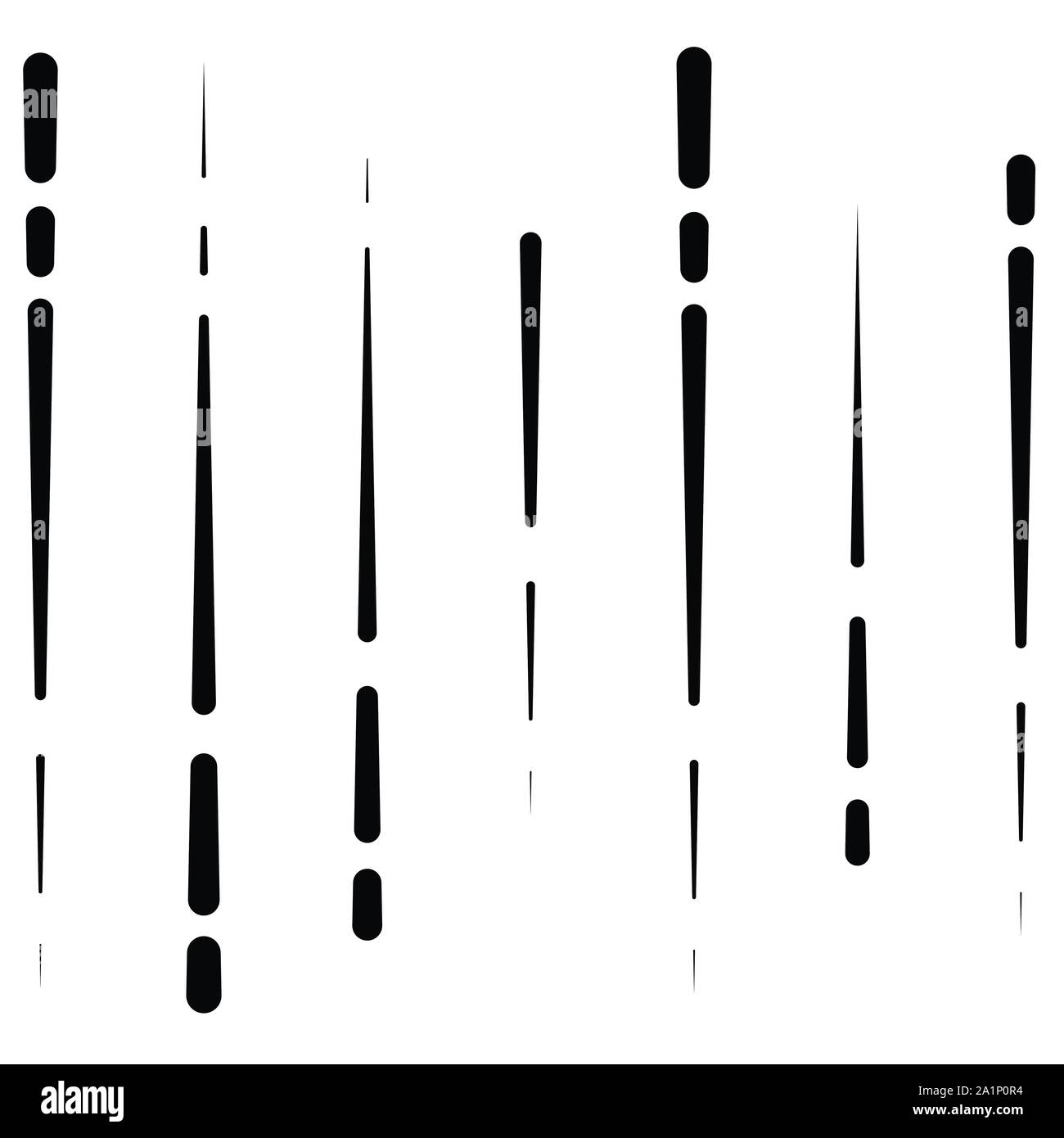 Random segmentiert. Dynamische gestrichelte Linien Muster, unregelmäßige Streifen. abstrakte geometrische Design Stock Vektor