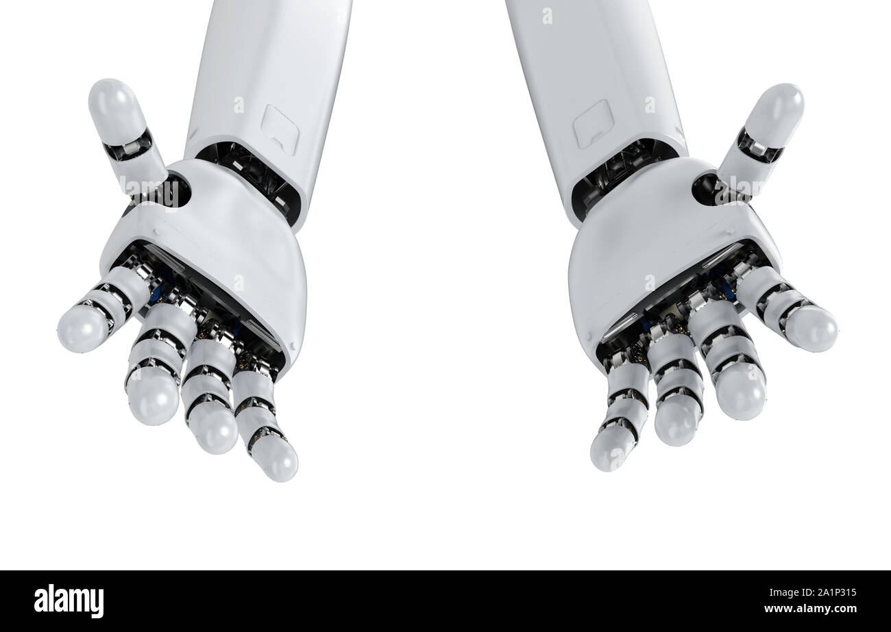 3D-rendering Roboterhand oder Cyborg hand Stockfoto