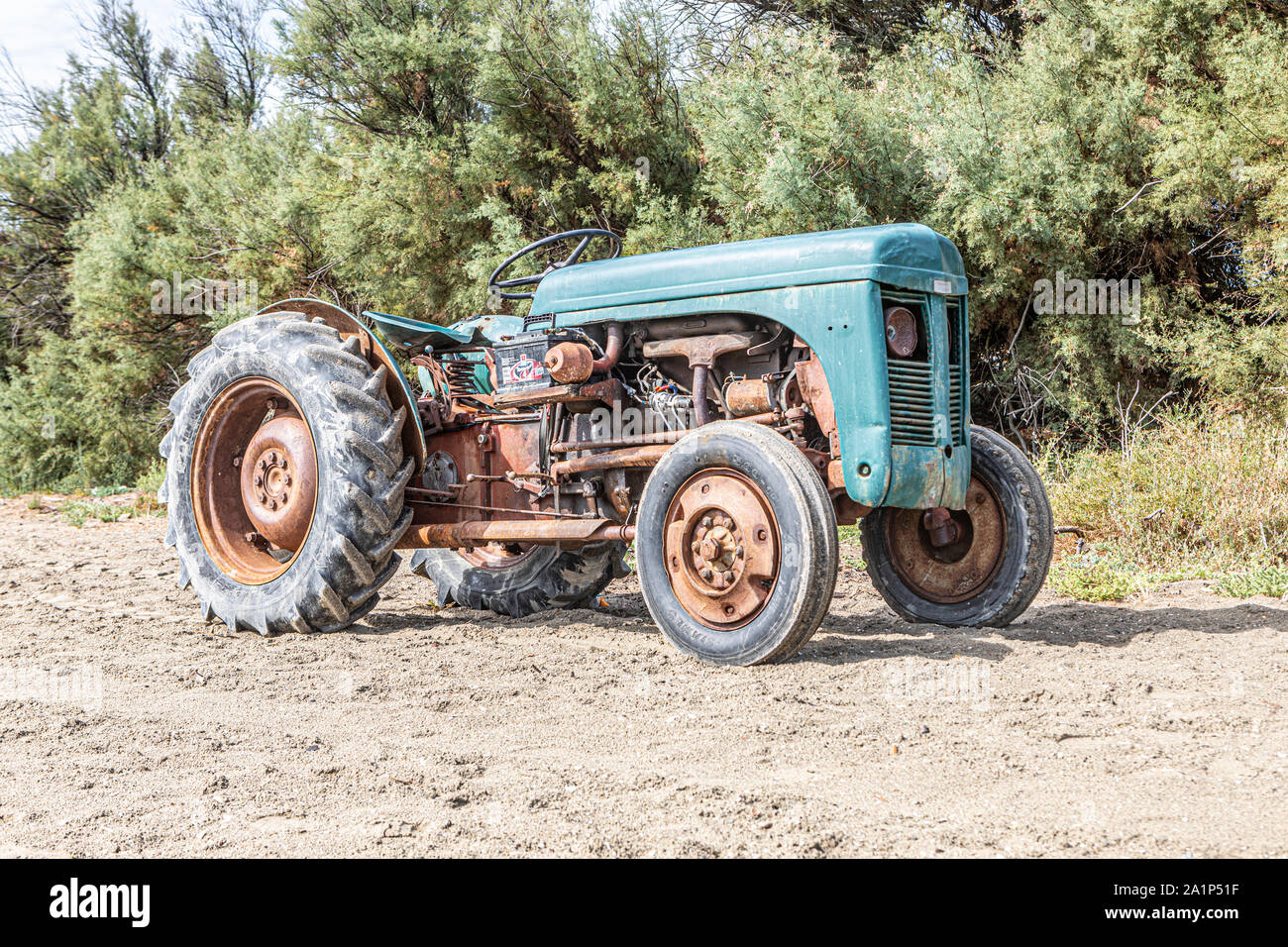 Eine alte Fordson Dexta Schlepper Stockfoto