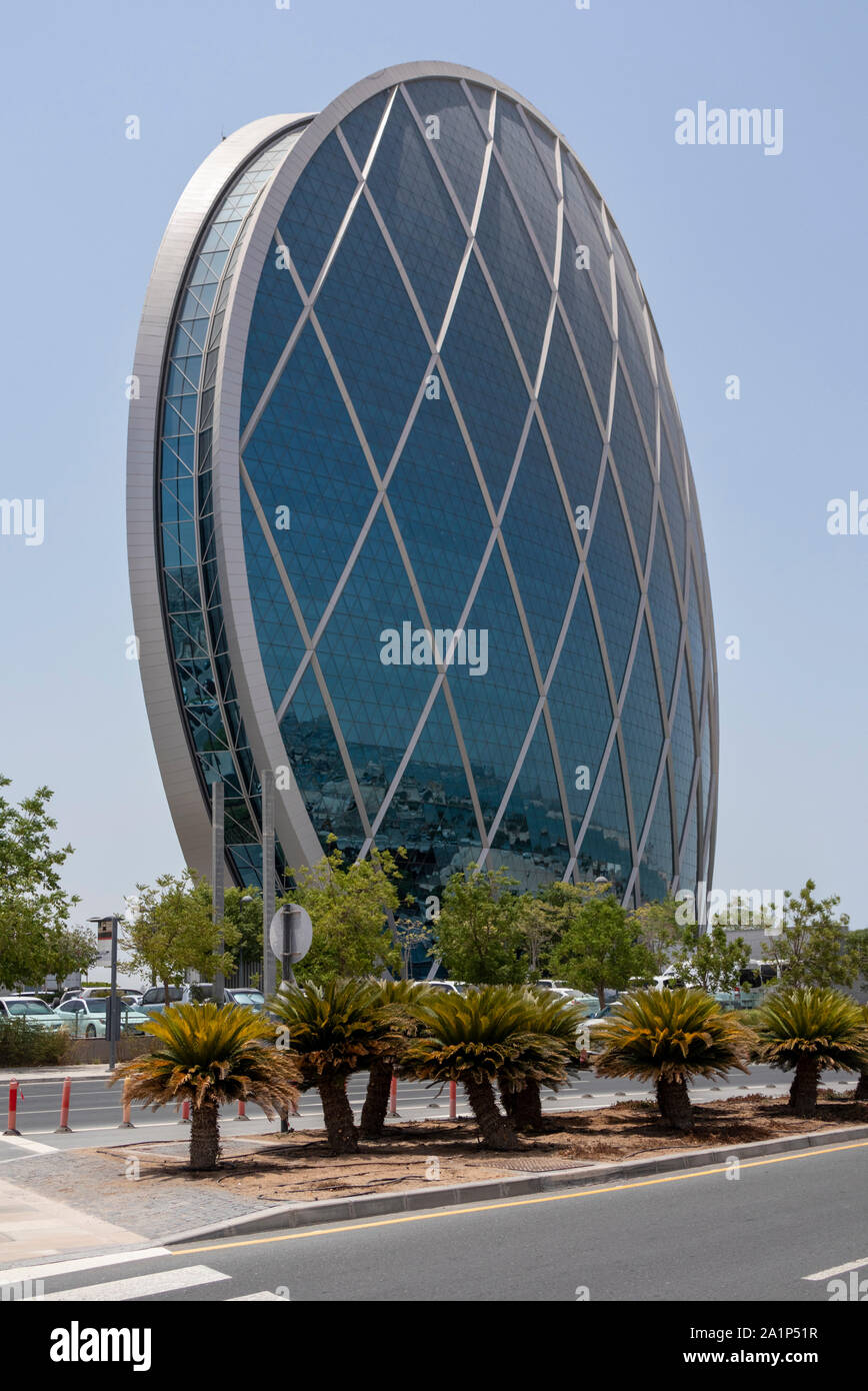 Die Aldar Headquarters Building, Al Raha, Abu Dhabi, Vereinigte ...