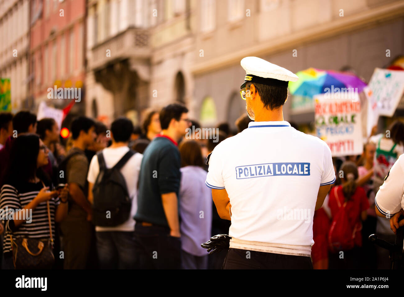Triest, Italien. 27.09.2019. 3. Freitags für Zukunft. Eine globale Stillstand und Protest Demonstration. Stockfoto
