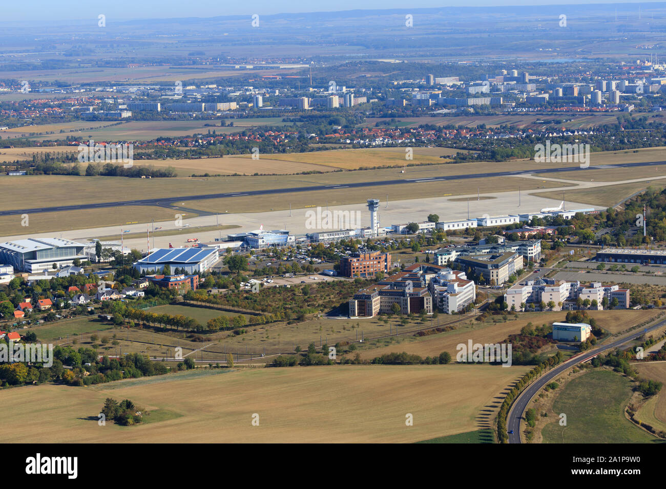 Iljuschin IL-18 V am Flughafen Erfurt Stockfoto
