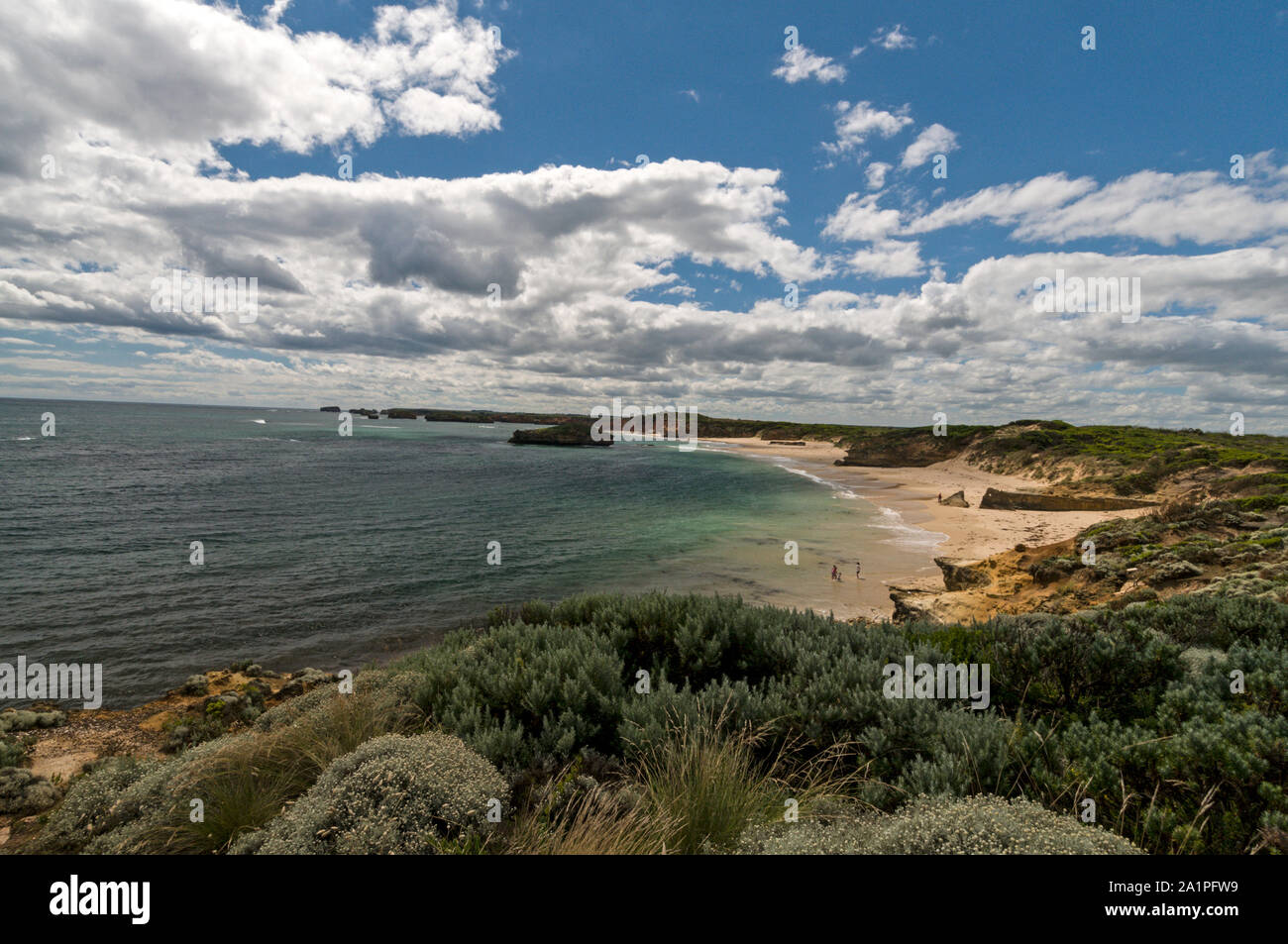 Bucht der Märtyrer in der Bucht von Inseln Coastal Park in der Nähe der Great Ocean Road in Victoria, Australien. Die Bucht von Märtyrer teil des Schiffbruchs coas Stockfoto