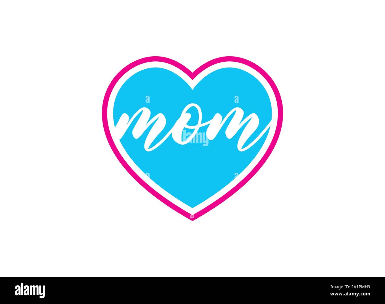 Mutter Herz Form Logo Design vector Template. Symbol "Motherlove, Logos der Mutterschaft, Mama Herz Liebe logo, Mutter und Baby stilisierte Vektor Symbol, Stock Vektor