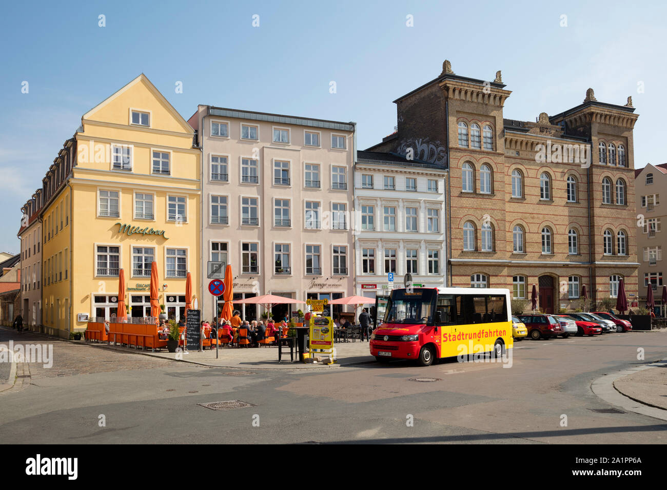 Am Neuen Markt der Hansestadt Stralsund Stockfoto