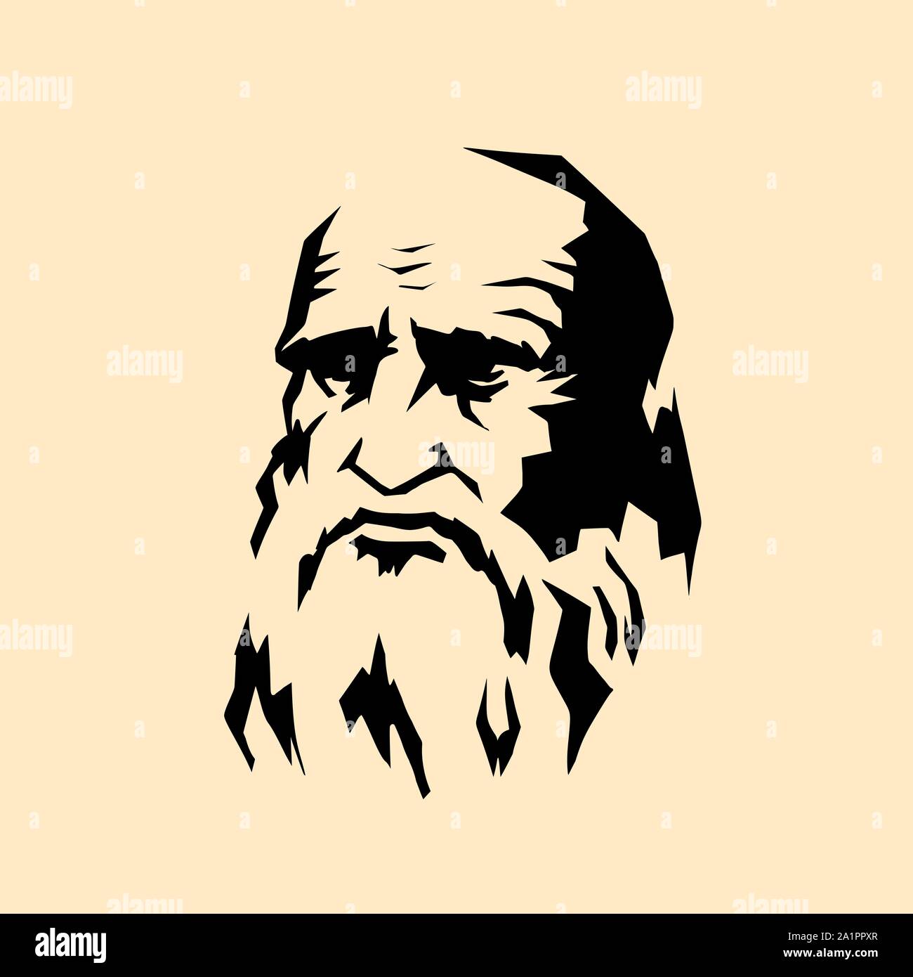 Leonardo da Vinci stilisierte Portrait. Der Künstler Bildhauer Wissenschaftler Techniker der Renaissance. Comic cartoon Pop Art retro Vektor Illustration drawin Stock Vektor Leonardo da Vinci stilisierte Portrait. Der Künstler Bildhauer Wissenschaftler Techniker der Renaissance. Comic cartoon Pop Art retro Vektor Illustration drawin Stock Vektor