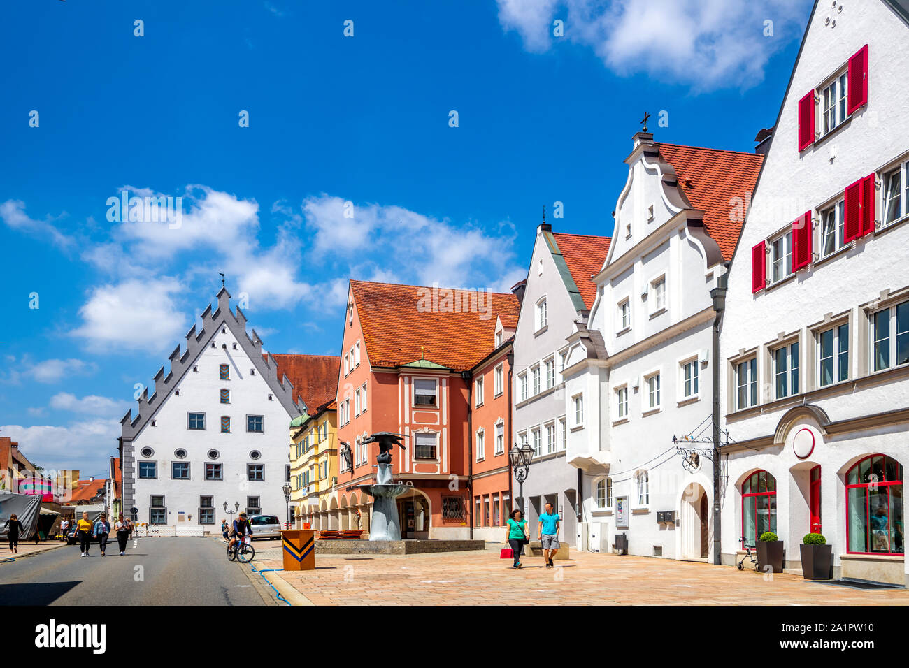 Historische Stadt Donauwoerth, Bayern, Deutschland Stockfoto