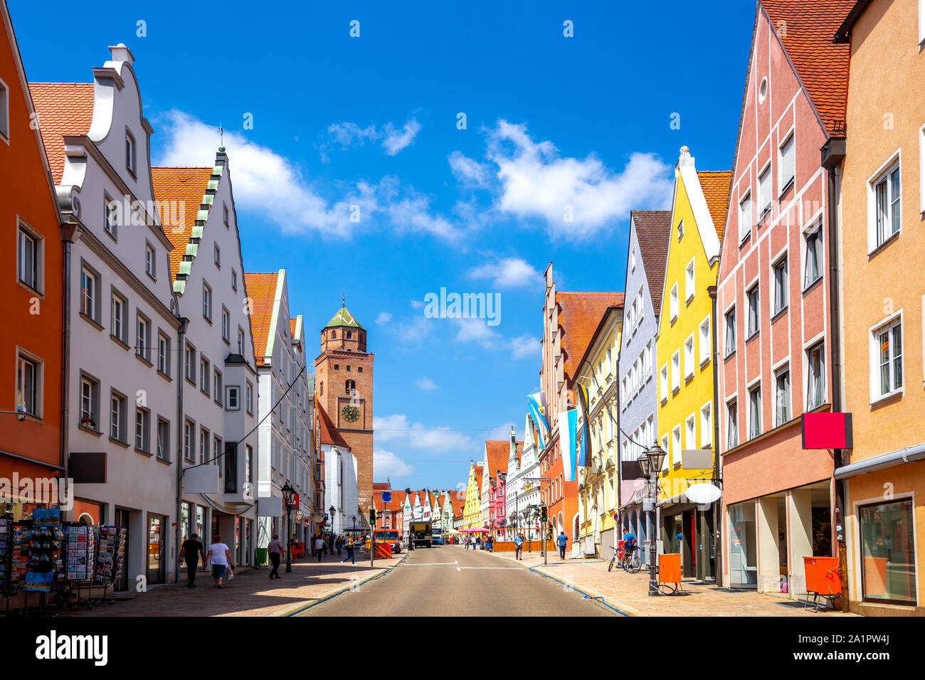 Historische Stadt Donauwoerth, Bayern, Deutschland Stockfoto