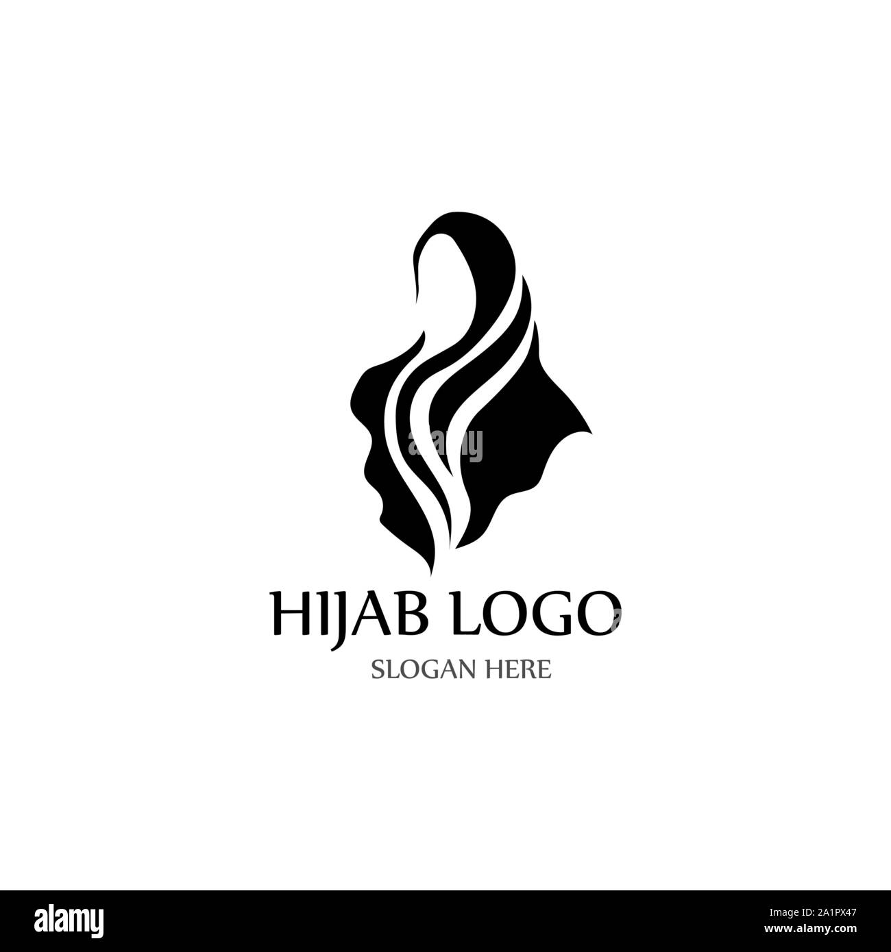 Hijab Logo sowie Symbol Vektor Stock Vektor