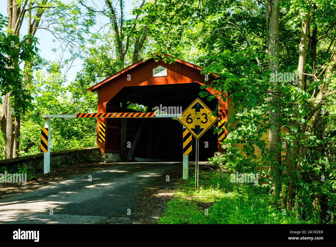 Rishel Covered Bridge, Covered Bridge Road, West Chilisquaque Township, Pennsylvania Stockfoto