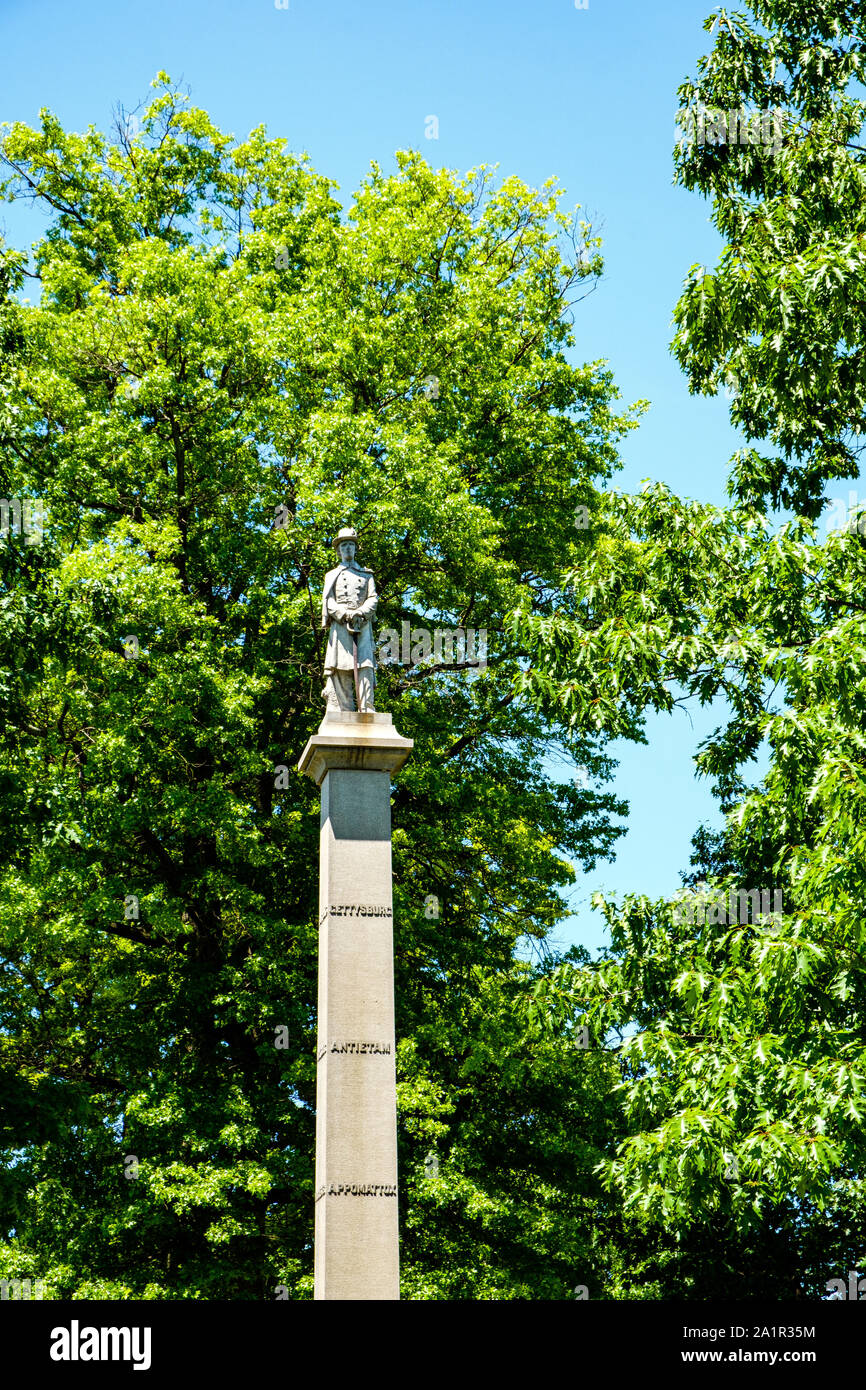 Bürgerkrieg Denkmal, James Cameron Park, Sunbury, Pennsylvania Stockfoto