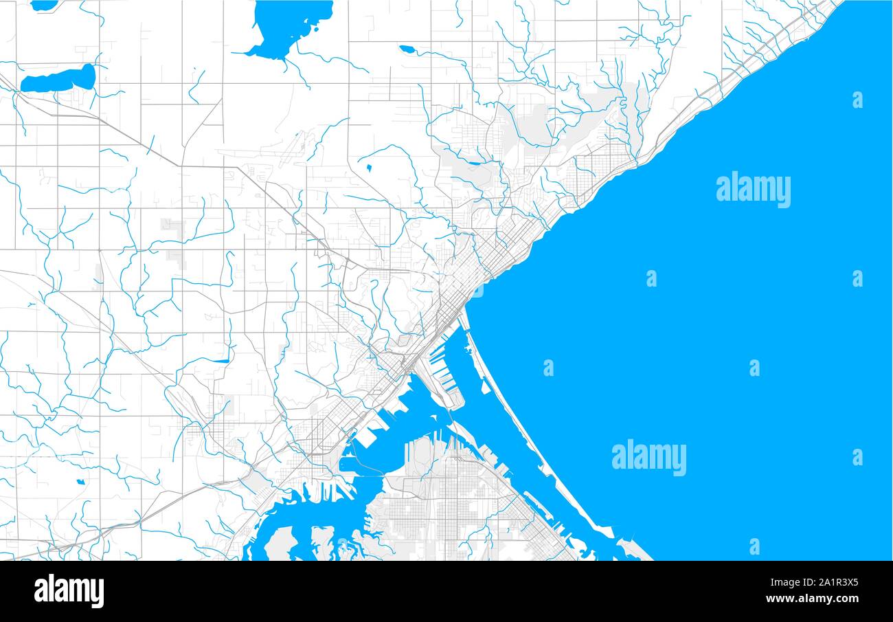 Reich detaillierte Vektor Lageplan von Duluth, Minnesota, USA. Karte Vorlage für Wohnkultur. Stock Vektor