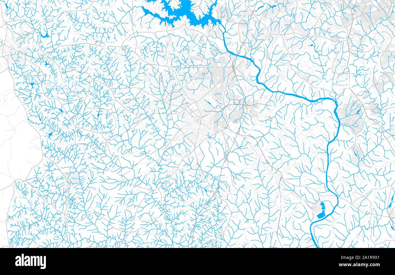 Reich detaillierte Vektor Bereich Karte von Rock Hill, South Carolina, USA. Karte Vorlage für Wohnkultur. Stock Vektor