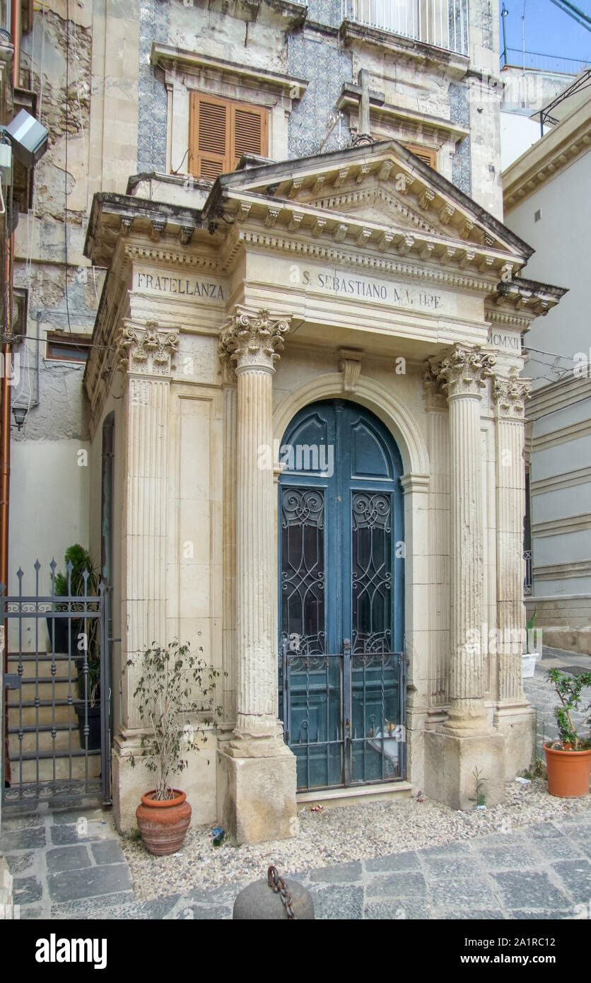 Kirche San Sebastiano in Ortygia, auf einer Insel in der Nähe von Sizilien, Italien Stockfoto