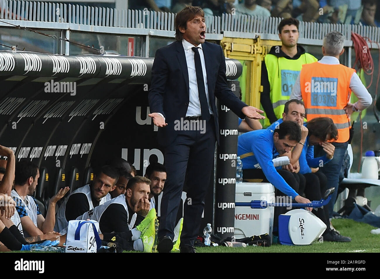 Genua, Italien, 28. September 2019, Antonio Conte (inter) bei Sampdoria Vs Inter-italienischen Fußball Serie A Männer Meisterschaft - Credit: LPS/Danilo Vigo/Alamy leben Nachrichten Stockfoto