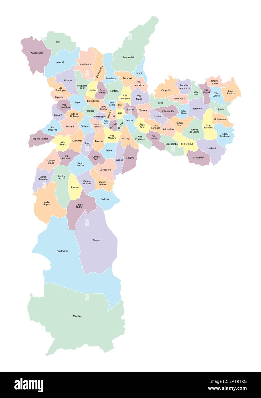 Sao Paulo Stadtplan Stock Vektor