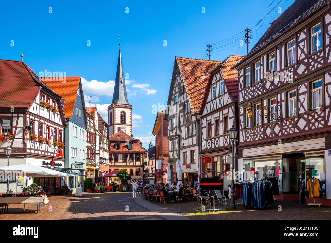 Historische Stadt Lohr Main, Bayern, Deutschland Stockfotografie Alamy
