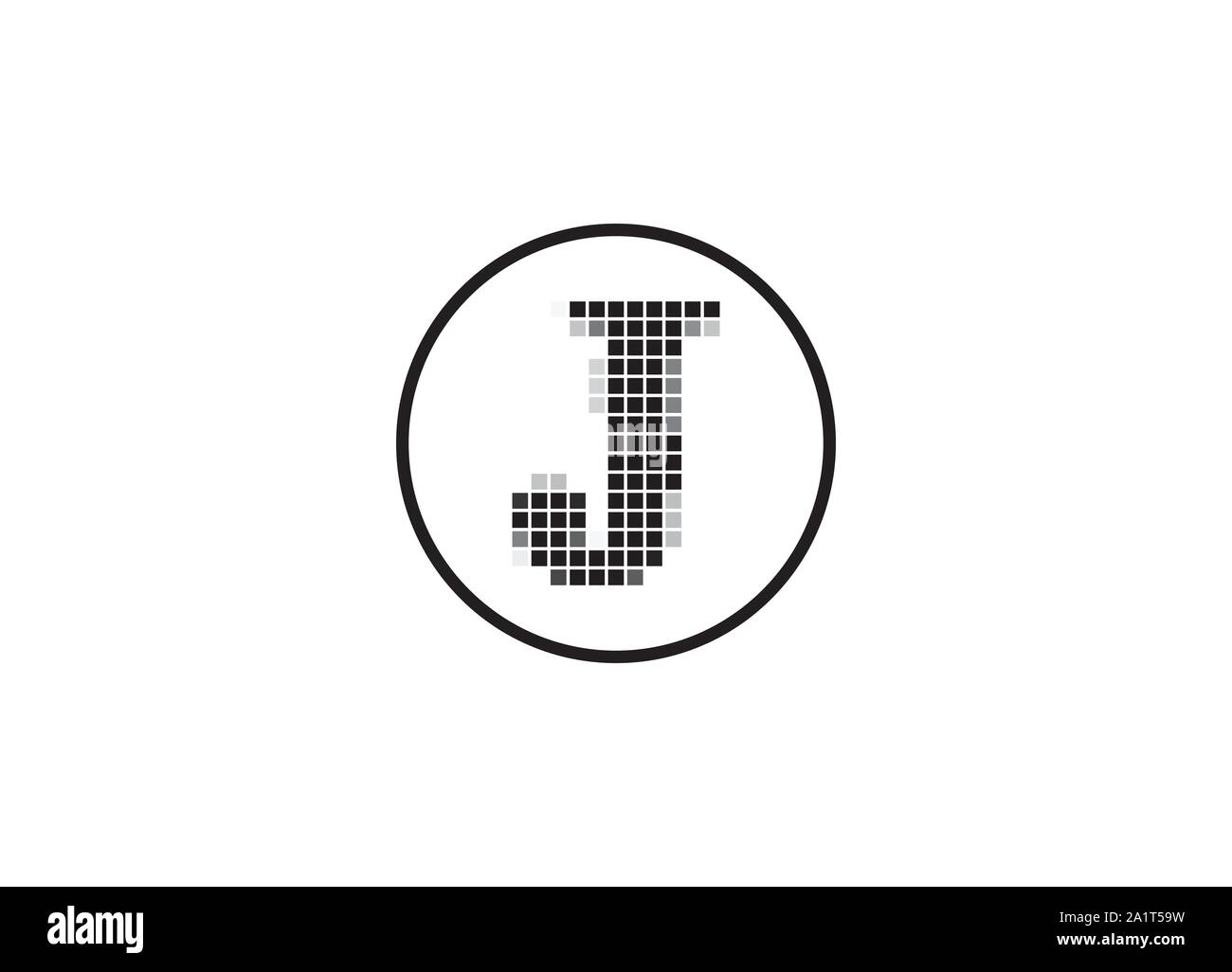 Brief Pixel Motion Logo, Pixel schreiben Vector Logo, Pixel Logo Design Element, abstrakte Moderne Pixel erste Logo Design Stock Vektor