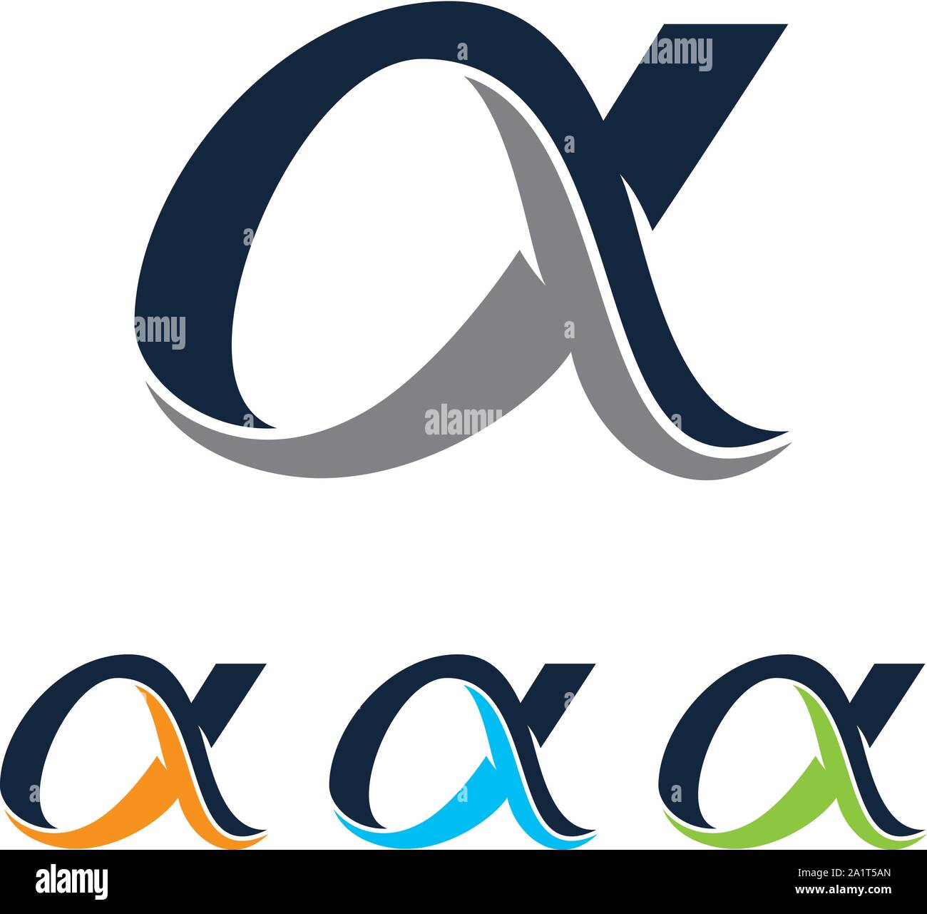 Alpha griechischen Buchstaben Symbol, isolierte Vector Illustration. Alpha-Symbol, Buchstabe A, Initial ein Logo vektor design Vorlage, Schreiben ein Logo, Stock Vektor