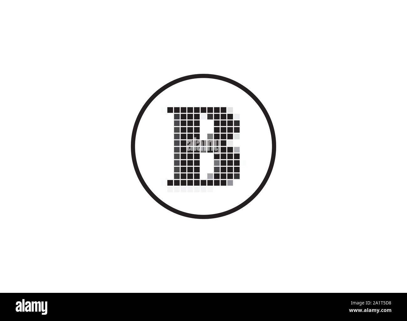 Brief Pixel Motion Logo, Pixel schreiben Vector Logo, Pixel Logo Design Element, abstrakte Moderne Pixel erste Logo Design Stock Vektor