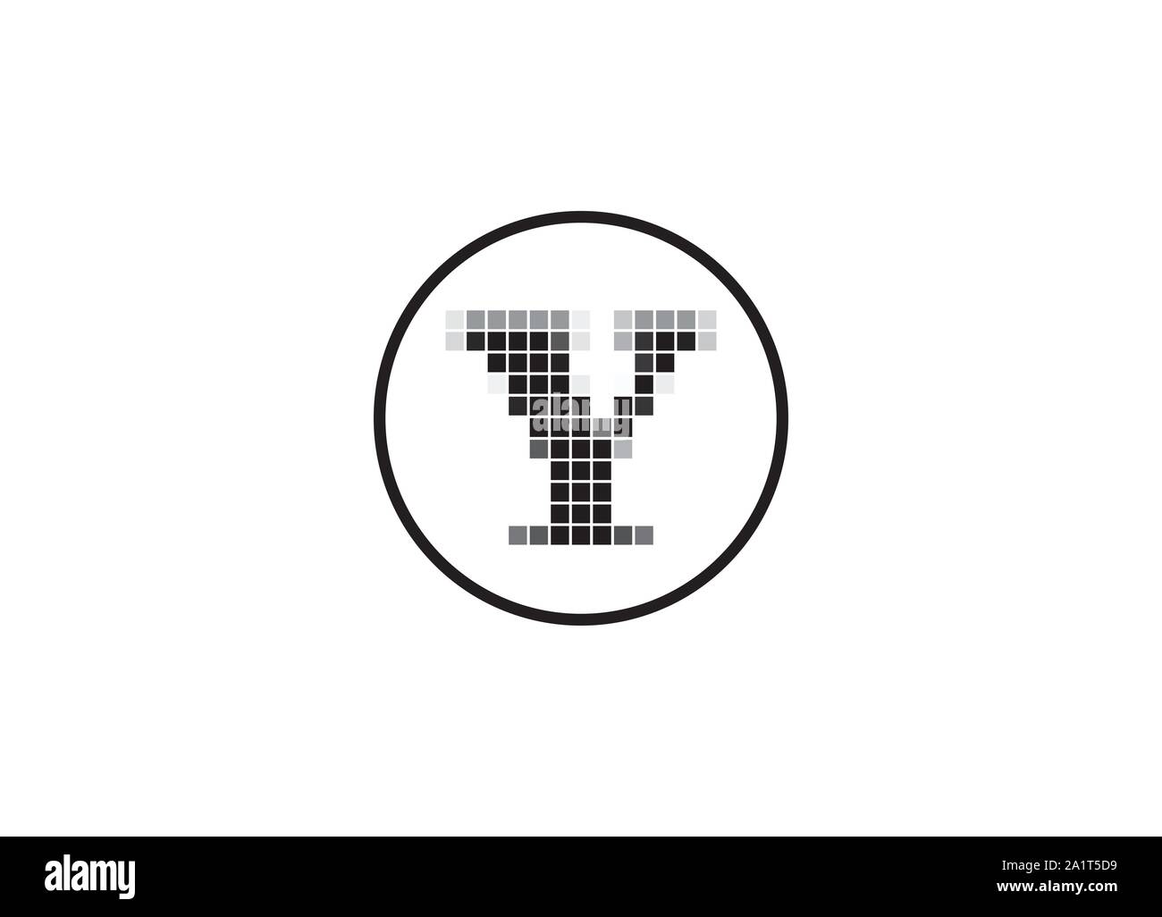 Brief Pixel Motion Logo, Pixel schreiben Vector Logo, Pixel Logo Design Element, abstrakte Moderne Pixel erste Logo Design Stock Vektor