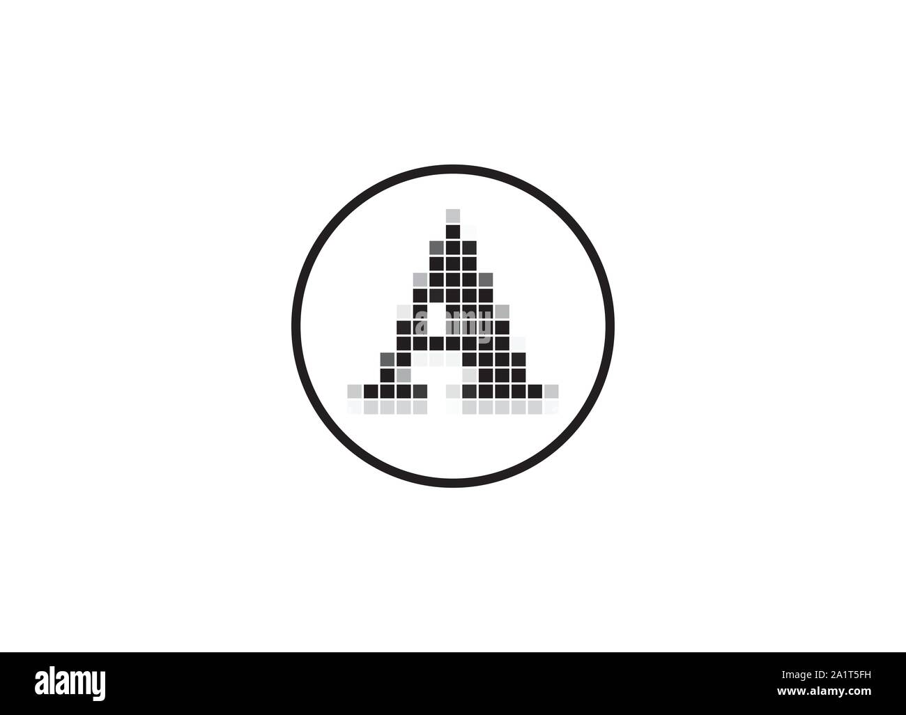 Brief Pixel Motion Logo, Pixel schreiben Vector Logo, Pixel Logo Design Element, abstrakte Moderne Pixel erste Logo Design Stock Vektor