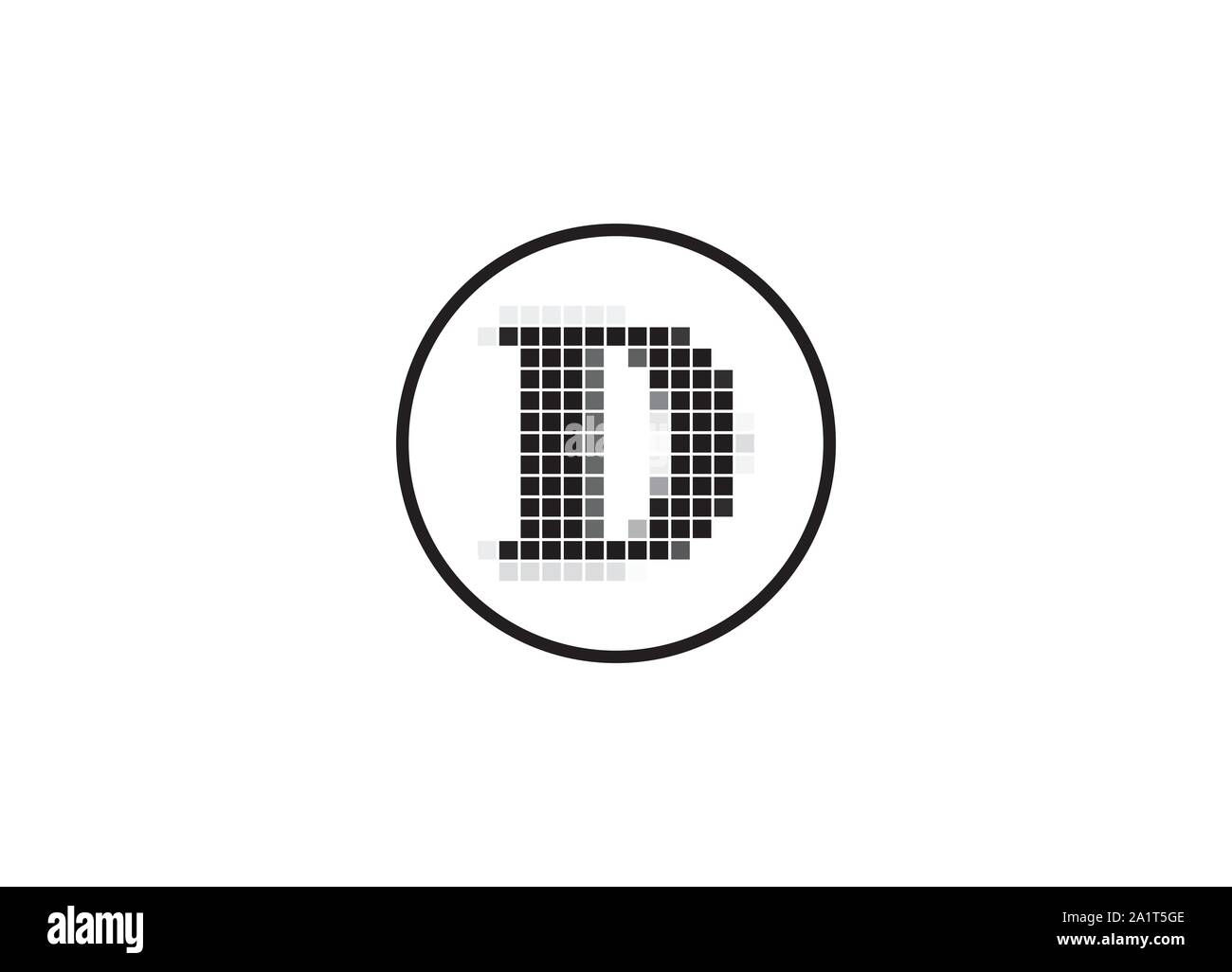 Brief Pixel Motion Logo, Pixel schreiben Vector Logo, Pixel Logo Design Element, abstrakte Moderne Pixel erste Logo Design Stock Vektor