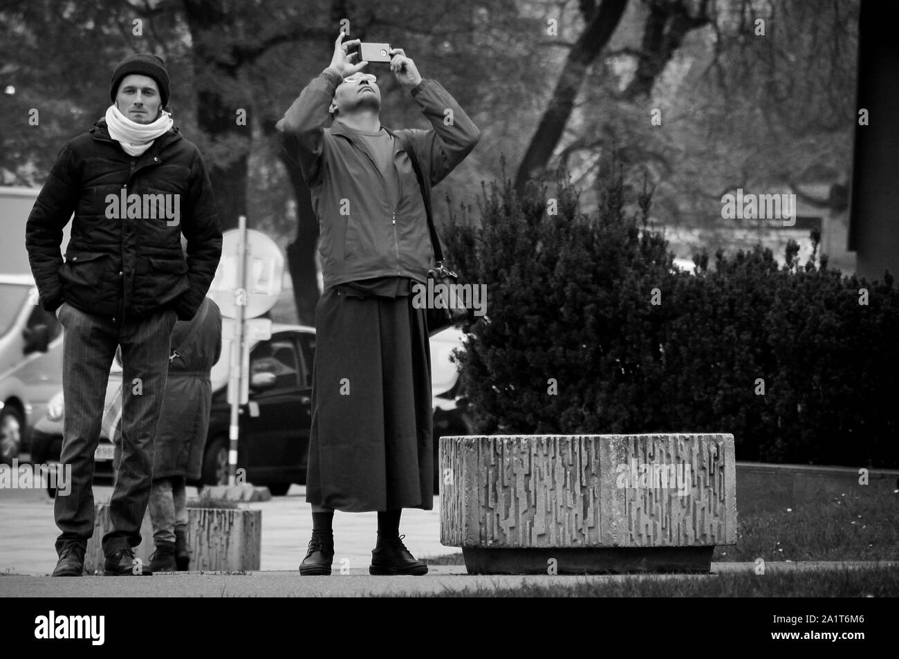 Touristen in Prag Stockfoto