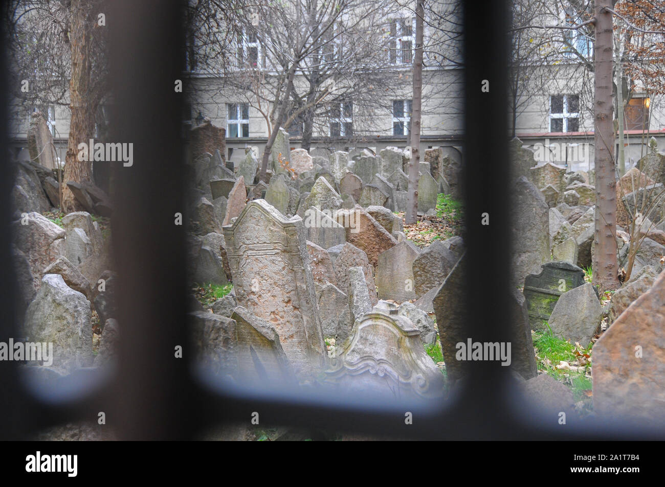 Der jüdische Friedhof in Prag Stockfoto